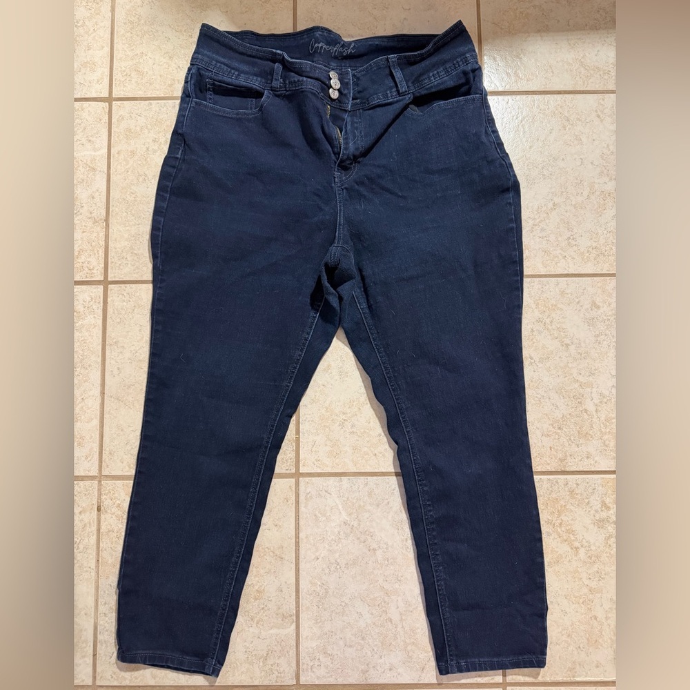 High Rise Navy Jeans